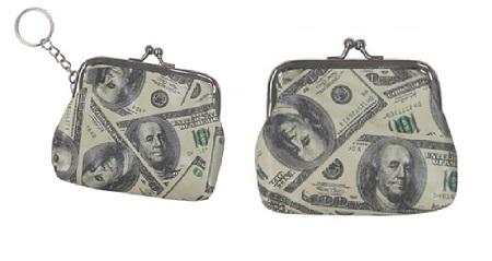 Coin Purse Bag  100's Money Keychain image