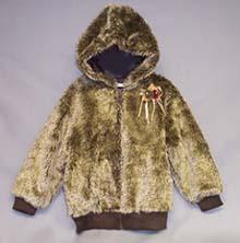 Girls Embellished Fur-Like Jackets (Sizes: 2-7) image