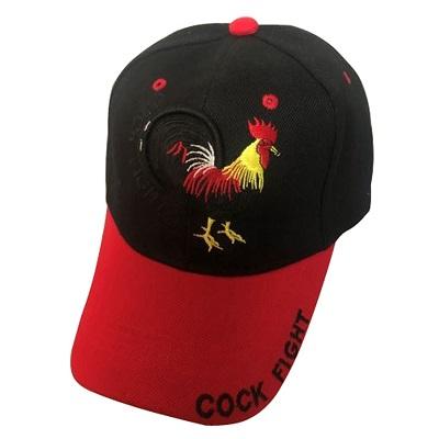 Rooster Cock Fight Embroidered Baseball Caps image
