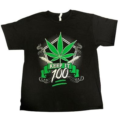 Keep It 100  Marijuana Weed Pot Cannabis  T-Shirts image
