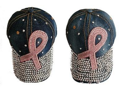 Breast Cancer Awareness  Rhinestones Baseball Caps image