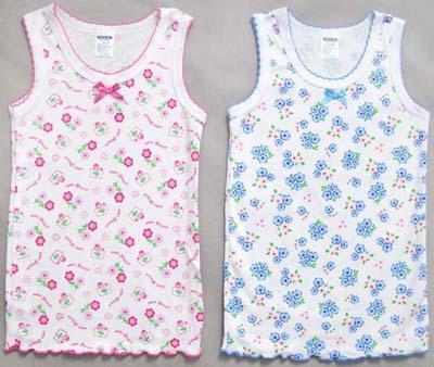 Girls Sleeveless Tops In Flower Prints - Sizes: 1-3 ( # 3003) image