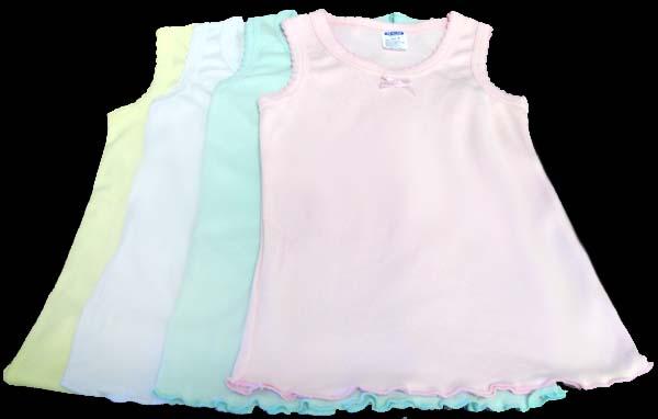 Girls Sleeveless Tops In Solid Colors - Sizes: 4-6  ( # 4003) image