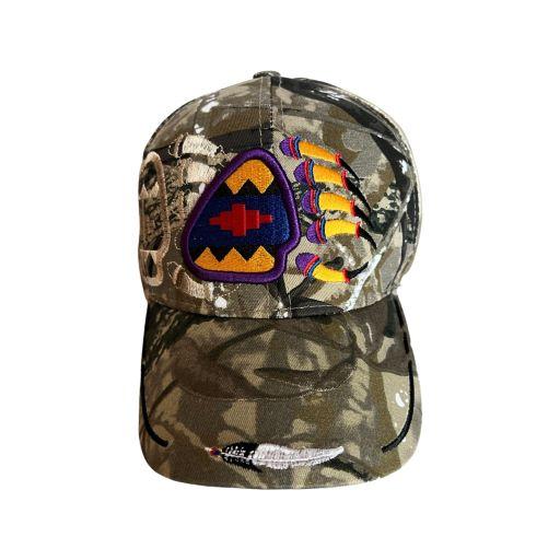 Bear Claw Native Pride Embroidered Baseball Caps -Camo Color image