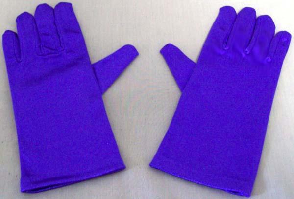 Girls Satin Gloves In Color - Purple   ( # 701G-2BL) image