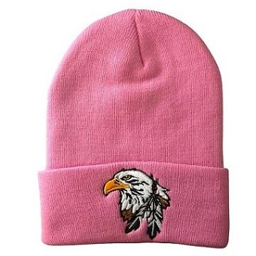 Eagle & 2 Feathers Native Pride Baseball Caps  - Pink image