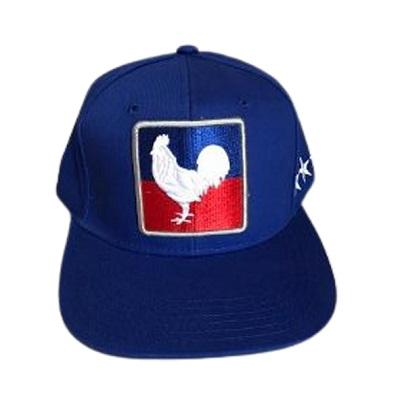 Rooster Digitally Embroidered Camo Baseball Caps - Blue Color image