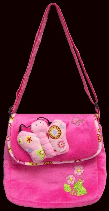 Girls Plush Embroidered Handbag With Applique. ( # CP1005) image