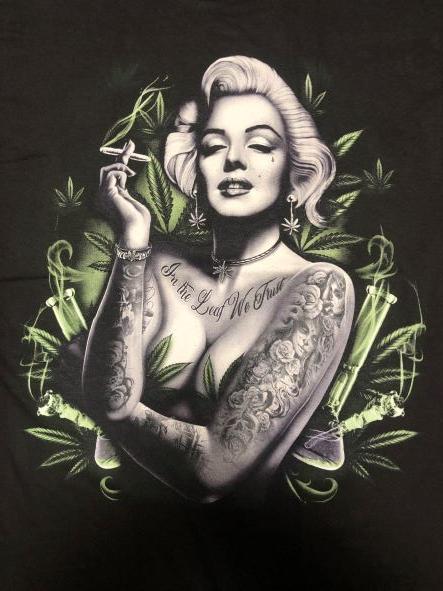 In The Leaf We Trust Marijuana & Marilyn Monroe T-Shirts image