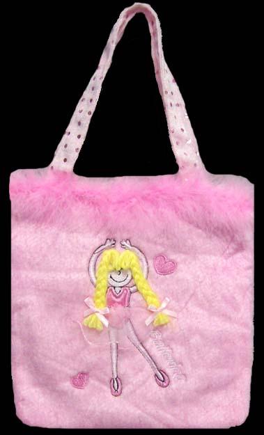 Dance Wear  - "Ballerina" Girls Plush Hand Bag ( # 27734) image