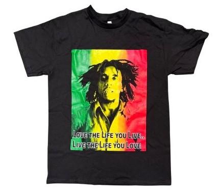 Bob Marley US Screen Printed Hip Hop  T-Shirt image