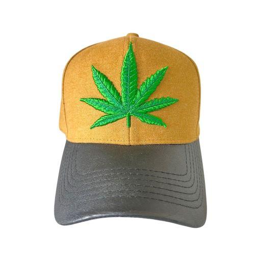 Marijuana Weed 2Tone Embroidered Baseball Cap image