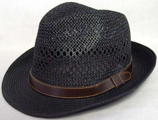 Fedora Trilby  Hats - Men Hats  -  Straw Hats. Black Color image