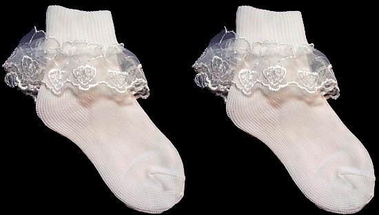Baby Girls Socks - White Color - S-M-L ( # M-1084-I) image