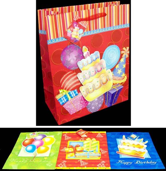 Gift Bags - Designer Style With Glitter .......Happy Birthday image