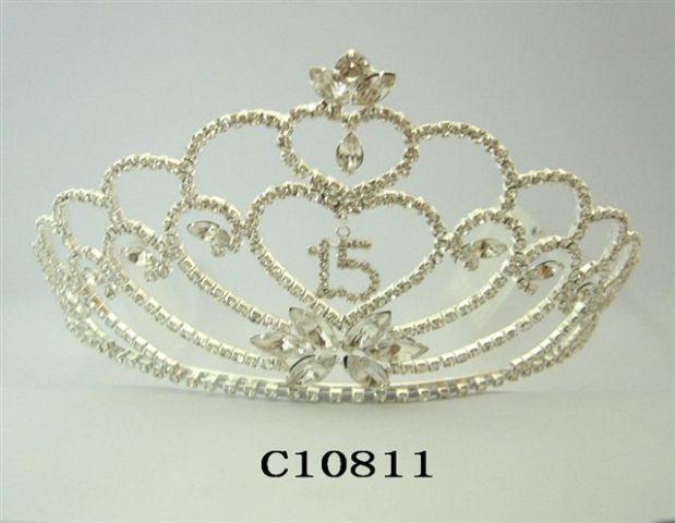 Rhinestones Crown - Quinceanera/Sweet 15 (# C10811) image