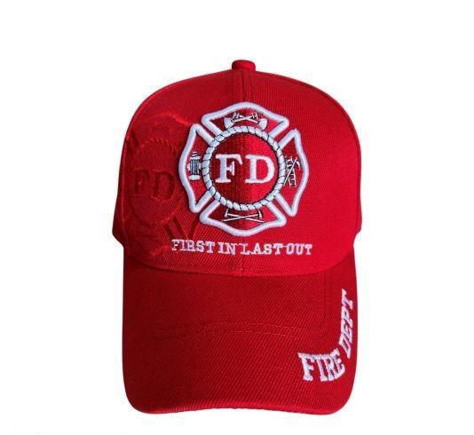 First In First Out Fire Dpt Baseball Cap - Red Color image