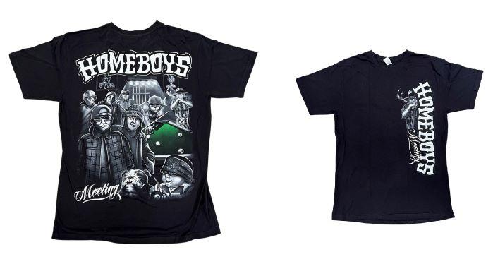 Homeboys Meeting Mexican T-Shirt Printed Front & Back image