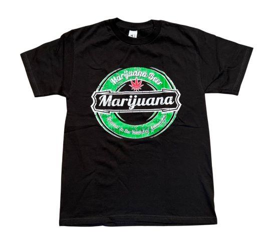 Beer Marijuana- Cannabis - Weed Pot Screen Printed T-Shirts image