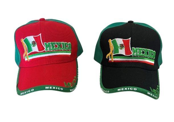 *  Mexico - Mexican Flag Embroidered Baseball Cap (Capmx127) image