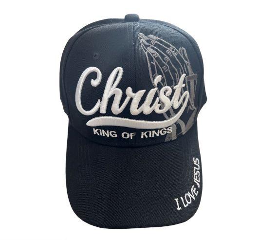 Christ King of Kings Christian Baseball Cap - Black Color image