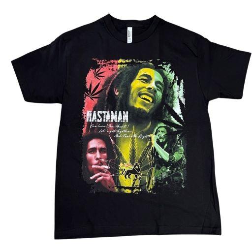Marijuana Bob Marley Rastaman  T-Shirt  US Screen Printed image