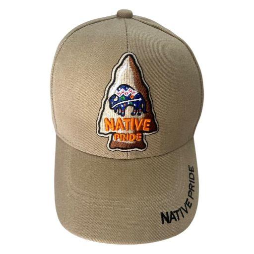 * Native Pride Embroidered Baseball Cap - Khaki Color (Capnp628K) image