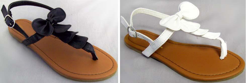 "Olem 3" Girls Sandals With Bow - Sizes: 9-4 image