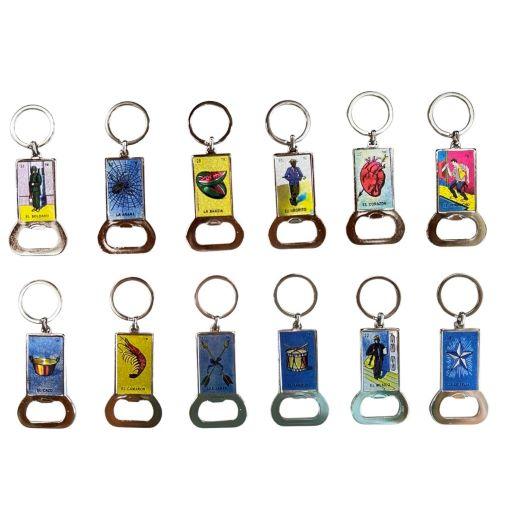 Loteria Key Chain & Bottle Opener Combo - 12 Assorted Styles image