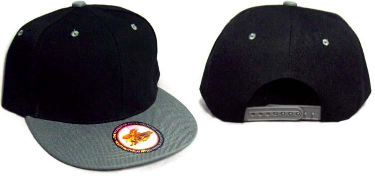 Snap Back Baseball Caps - Black & Charcoal Grey Combo image