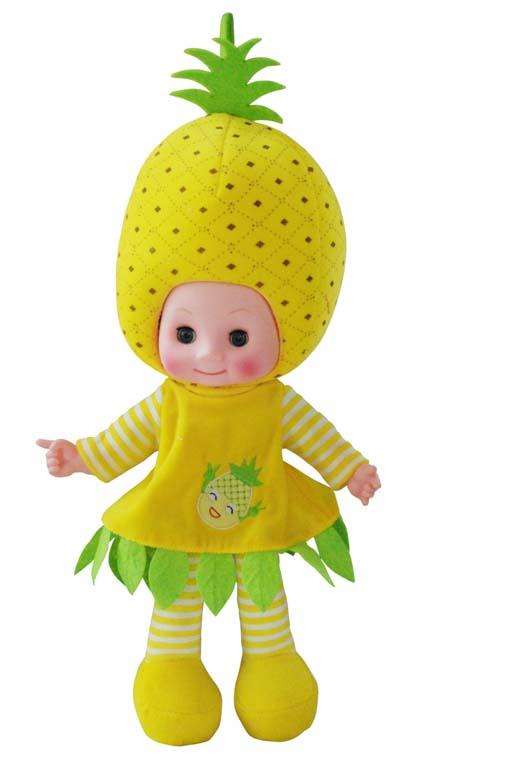 Musical - Singing Stuffed Fruit Doll - Pineapple (20 Inches) image