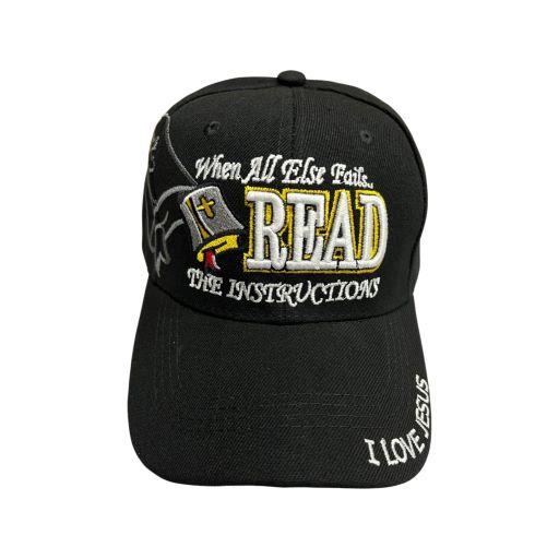 When All Else Fails Christian Baseball Cap  Embroidered Black image