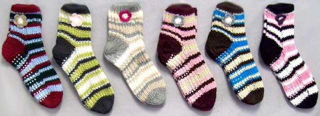 Girls Winter Socks With Applique - Size: 9-11   ( # WF1992) image