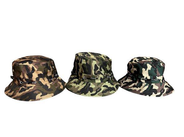 Bucket Hats Military Camo Colors - 6 Pc Pack image