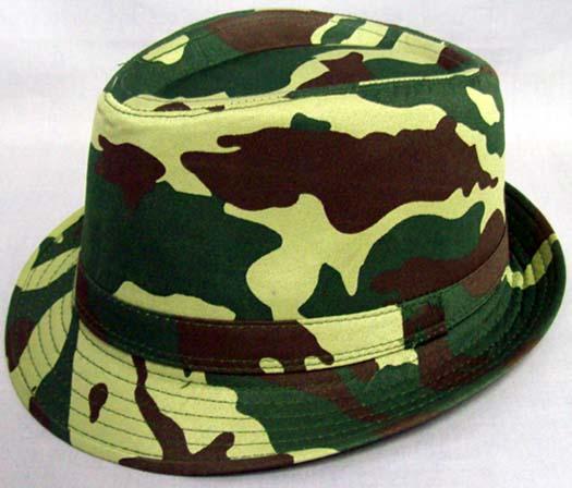 Fedora Trilby  Hats - Men Hats  - Military Hats Green Camo image