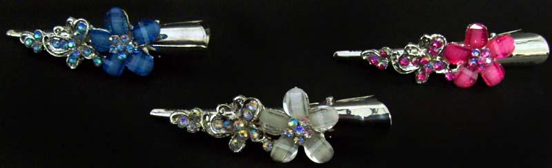 Hair Accessories - Hair Clip Pin   Rhinestones  In Color image