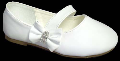 Girls Shoes With Rhinestones - White . Toddler Sizes image