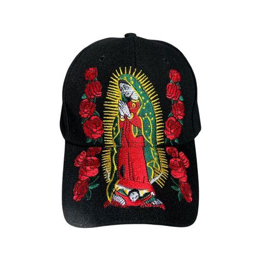 *  Virgin of Guadalupe Mexican Baseball Caps - Black Color (Capmx124B) image