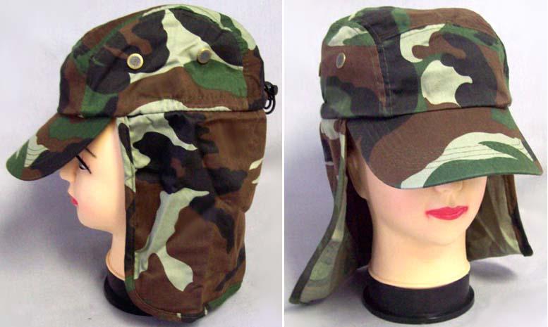 Safari Fishing Hiking Army Military Neck Cover Caps image