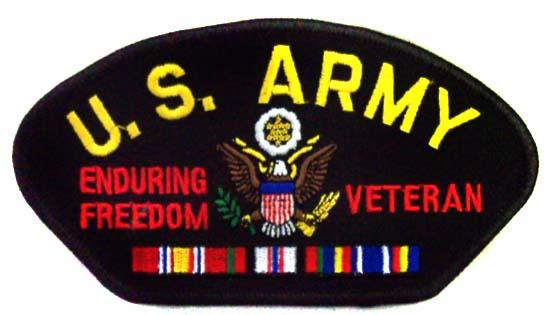 Embroidered Military Patches - US Army - Veteran Enduring Freedom image