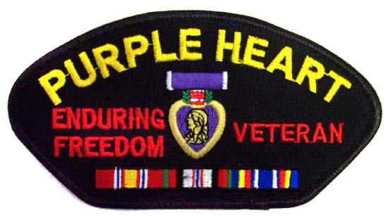 Embroidered Military Patches - Purple Heart Enduring Freedom image