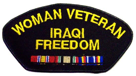 Embroidered Military Patches - Woman Veteran - Iraqi Freedom image