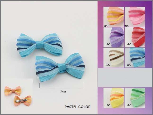 Hair Accessories -  Hair Bows In Soft Pastel Colors For Girls image
