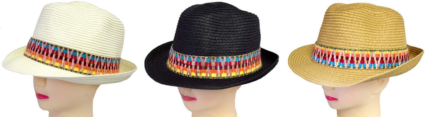 Fedora Hats For Adults - Synthetic  Straw Hats image