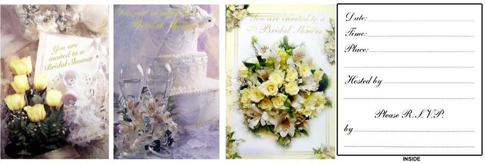 8Pc Pack Invitation Cards - Bridal Shower (English) image