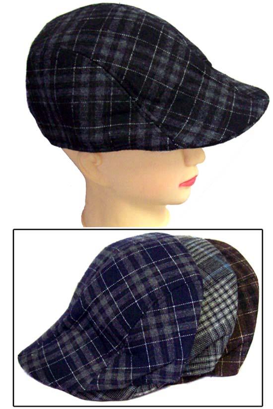 Winter Caps For Adults - In Plaids - Beret Style image