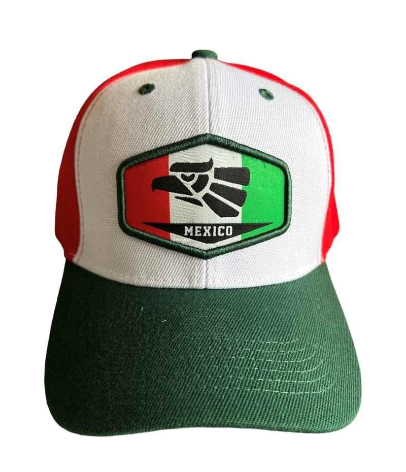 * Hecho En Mexico Mexican Baseball Cap Embroidered 3-Color Tone  (CapMx117) image