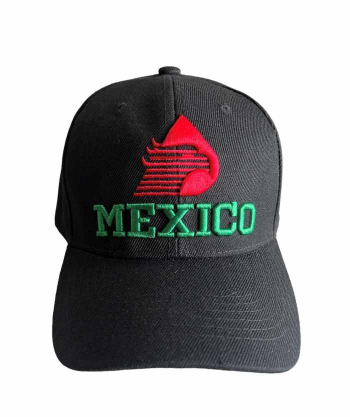 *  Mexico Baseball Cap Embroidered - Black Color (Capmx134B) image