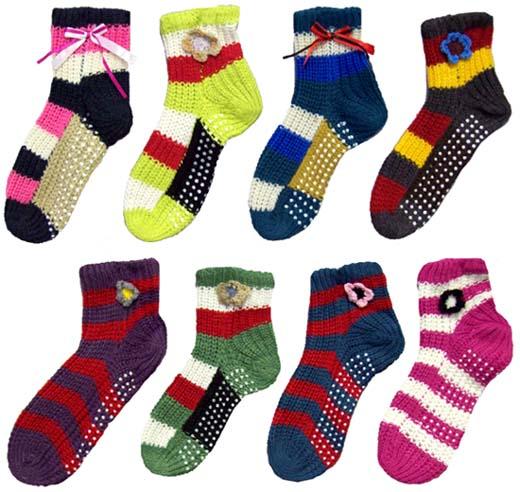 Knitted Winter Socks For Women  With Appliques image