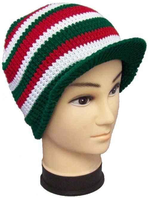 Knitted Winter Caps - Beanies For Adults - Tricolor image